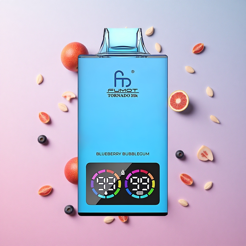 Blueberry Bubblegum Fumot Tornado 35000 Puffs Dual Mesh Coil Fast Charging Canada wholesale
