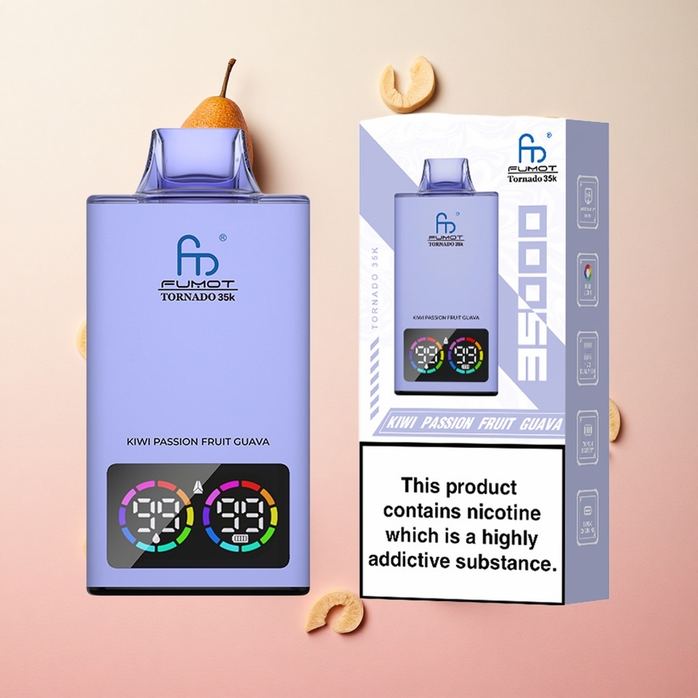 Kiwi Passion Fruit Guava Fumot Tornado 35000 Puffs 15ml E-juice 700 MAH Battery Canada wholesale