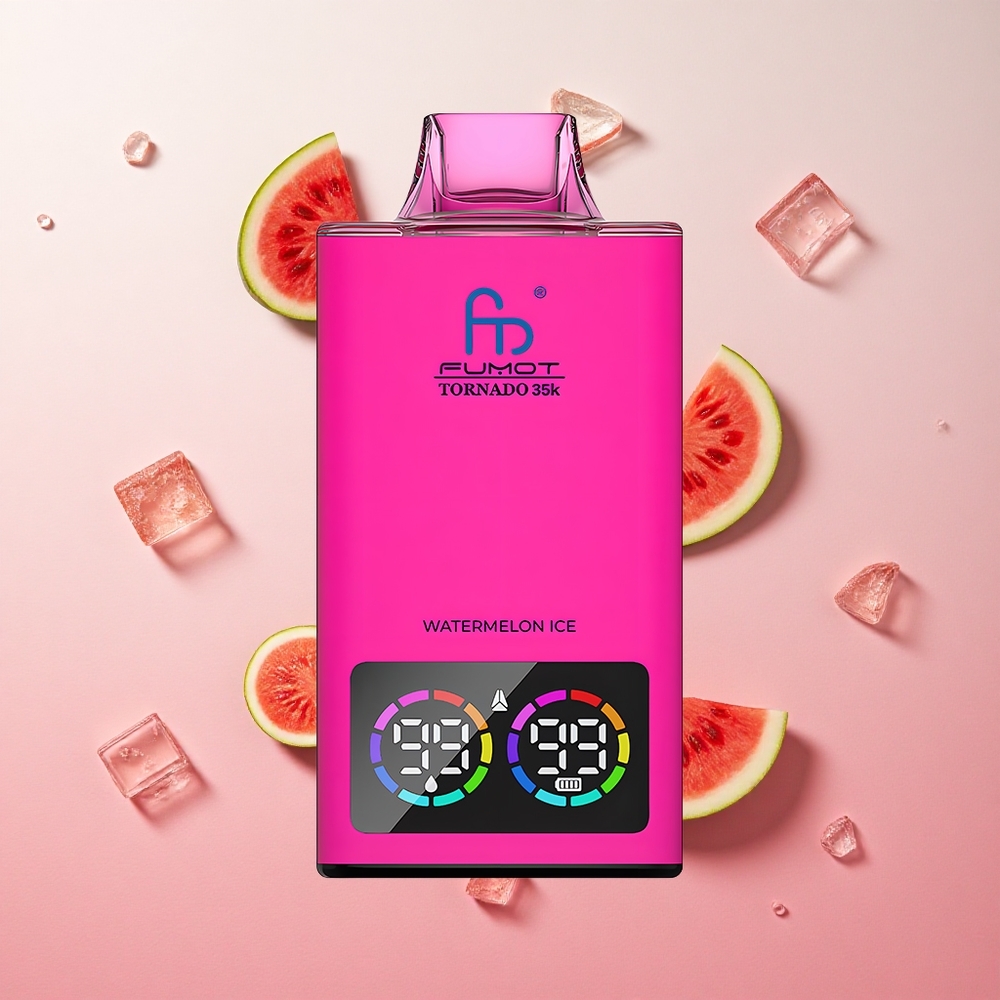 Watermelon Ice Fumot Tornado 35000 Puffs Dual Mesh Coil Fast Charging Canada wholesale