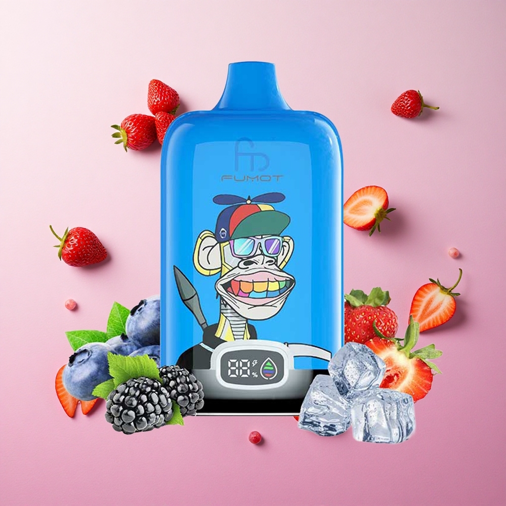 Strawberry Grape Fumot Tornado Digital Box 12000 Puffs 20ml E-Liquid Mesh Coil Canada wholesale