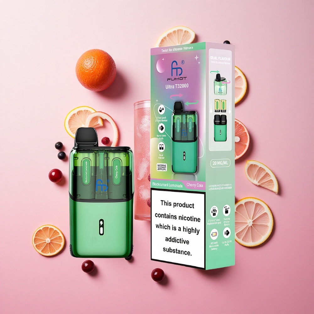 Blackcurrant Lemonade - Cherry Cola Fumot Ultra 32000 Puffs 800mAh Battery Canada Wholesale