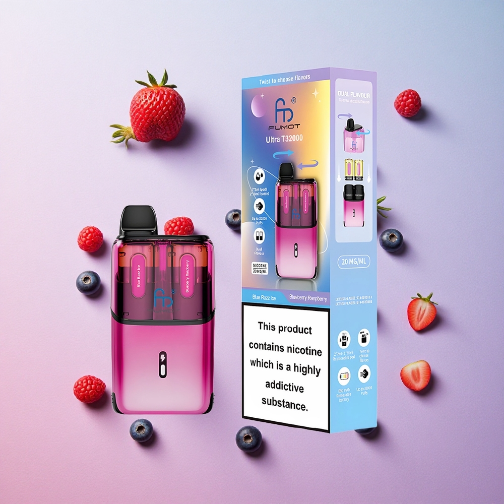 Blueberry Raspberry Fumot Ultra 32000 Puffs Disposable Vape Blue Razz Ice Canada wholesale