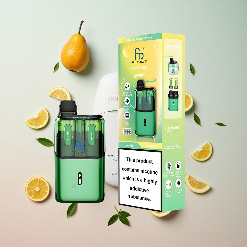Cool Mint - Spearmint Fumot Ultra T32000 Disposable Vape 32000 Puffs 800mAh Battery Canada wholesale