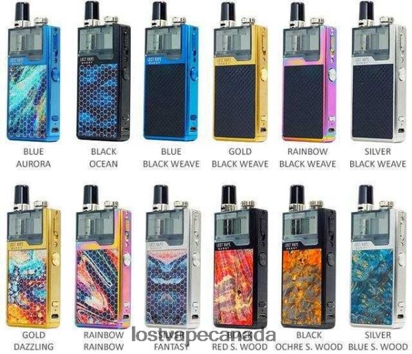 Lost Vape Quest Orion Q Pod Device Full Kit 220P8B480 - Lost Vape Disposable Stainless Steel/Oasis Stabwood