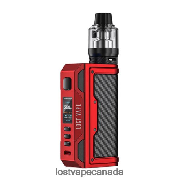 Lost Vape Thelema Quest 200W Kit 220P8B139 - Lost Vape Toronto Matte Red/Carbon Fiber