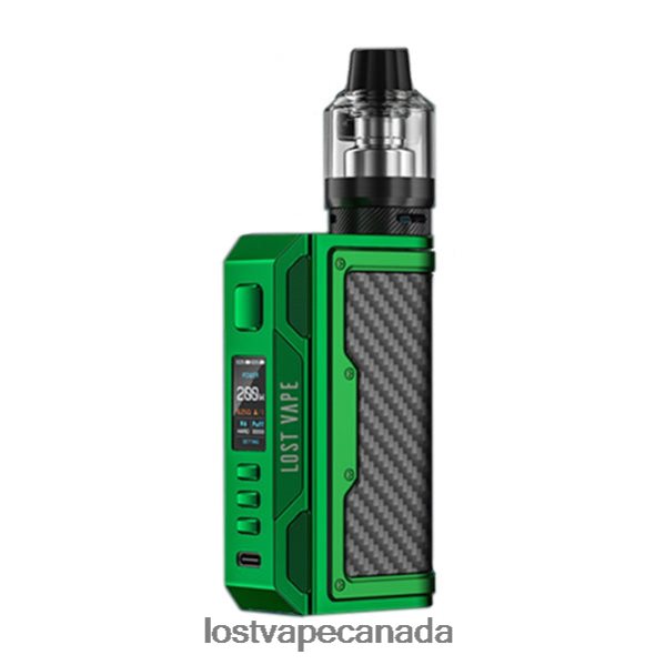 Lost Vape Thelema Quest 200W Kit 220P8B145 - Lost Vape Flavors Canada Green/Carbon Fiber