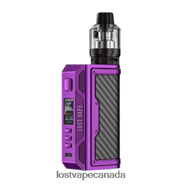 Lost Vape Thelema Quest 200W Kit 220P8B147 - Lost Vape Review Purple/Carbon Fiber