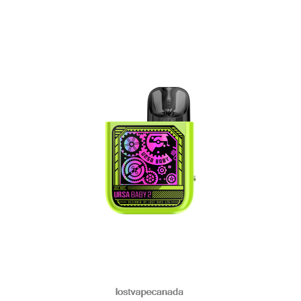 Lost Vape URSA Baby 2 Kit | Pod System 220P8B356 - Lost Vape Wholesale Pop Green/Time Gear