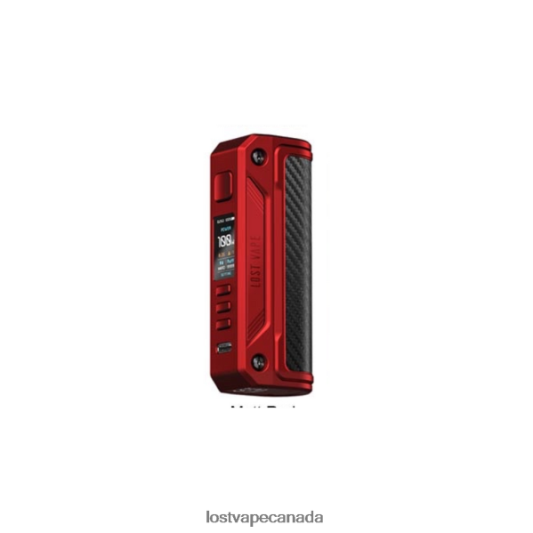 Lost Vape Thelema Solo 100W Mod 220P8B253 - Lost Vape Customer Service Matte Red/Carbon Fiber